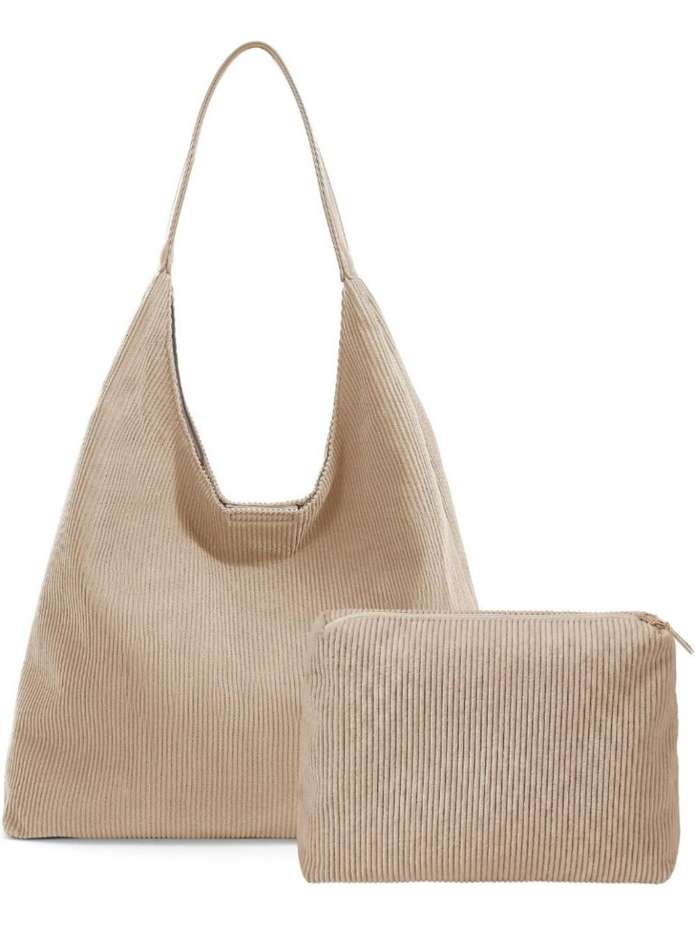 Stylish Corduroy Hobo Tote Bag for Women | Slouchy Shoulder Purse, Chic
